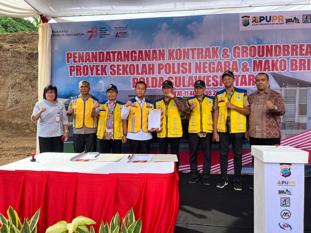 Brantas Abipraya Bangun SPN dan Mako Brimob Polda Sulawesi Utara