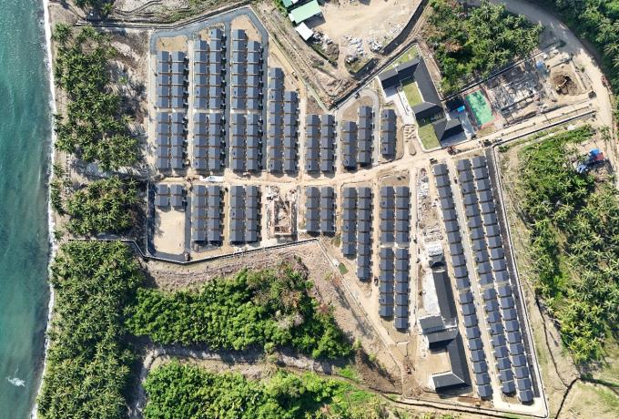 PT Brantas Abipraya (Persero) membangun infrastruktur penunjang hunian di Desa Modisi, Kecamatan Pinolosian Timur, Kabupaten Bolaang Mongondow Selatan.